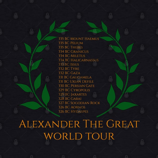 Classical Greek History Alexander The Great World Tour by Styr Designs